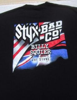 Styx Bad Co Billy Squier Tour Local Crew XL T Shirt