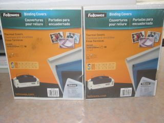 Fellowes 52251 Thermal Binding Covers White 10 BX