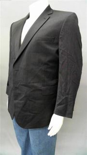  Button Mens Big Tall 50 Wool 2 Button Suit Jacket Navy