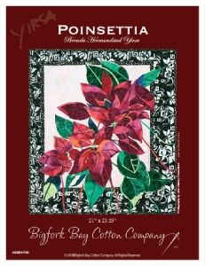 Christmas Poinsettia Flower Bigfork Bay Applique Quilt Pattern
