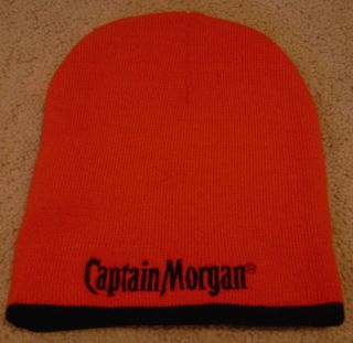 Captain Morgan Stitched Winter Beanie Skull Cap Hat New
