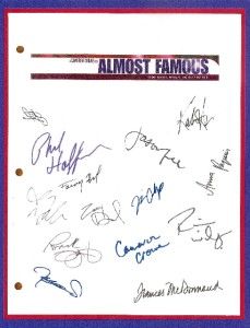 ALMOST FAMOUS SCRIPT SIGNED BY 14X RPT PATRICK FUGIT , BILLY CRUDUP 