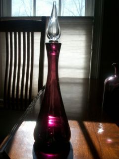 Bischoff Controlled Bubble Flame Decanter Amethyst Purple