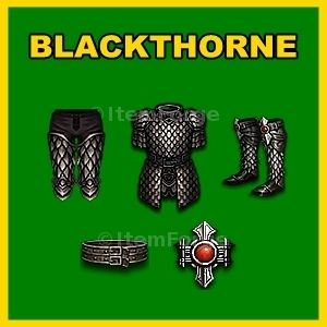 Diablo 3 EU Legacy Blackthornes Regalia Full Set Blackthornes Entire 