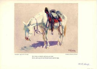 Signed Western Print by William Robinson Leigh Book