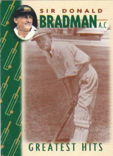Sir Donald Bradman Greatest Hits Weet Bix Cricket Collector Card 