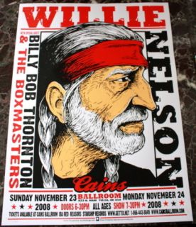 Willie Nelson Billy Bob Thornton Concert Poster