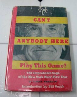 NY Mets Baseball Book CanT Anybody Here Play This Game Signed 1st 