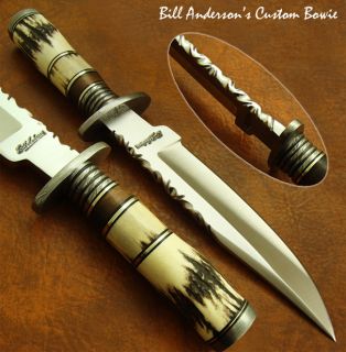 Designed Hand Made by Bill Anderson 1 of A Kind Custom Bowie Knife 