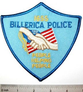 Billerica Flashers Badge Badges Police Department Patch