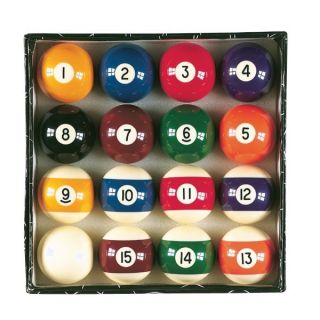 Replacement Set of Miniature Billiard Pool Table Balls for Mini Size 