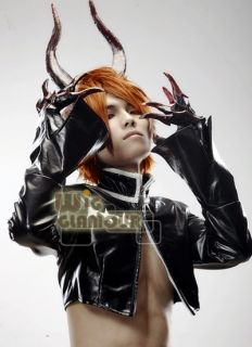 Black Rock Shooter Animation Black Gold Saw Brown Cosplay Hair Wig 