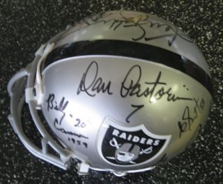 Oakland Raiders Multi 9 Signed Mini Helmet PSA DNA