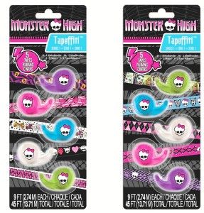 Monster High Tapeffiti Tape Art 5 Rolls of Decorative Printed Tape New 