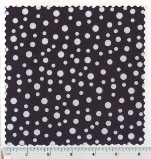 White Scattered Polka Dot Black Sewing Fabric Timeless