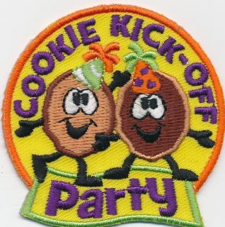 Girl COOKIE KICK OFF PARTY Fun Patches Crests Badges SCOUT GUIDE 