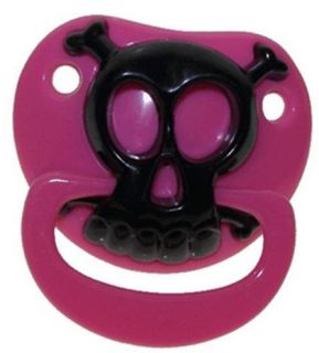 Billy Bob Baby Pacifier Pink Pirate Skull Crossbone Halloween