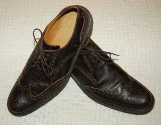 Mens Billy Reid Wing Tip Leather Shoes Size 9 5 D Handmade Amazing 