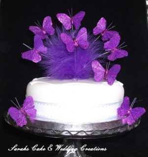 Butterfly Cake Topper Wedding Birthday Anniversary Celebration 