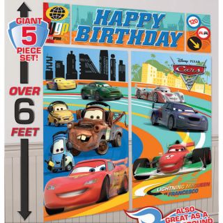 Disney Cars 2 Huge Wall Decoration Birthday Party New