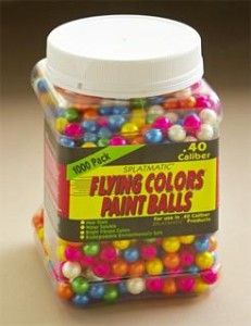 Paintballs 1000 pack jar .40 Caliber Blowgun Marker Gun   Mixed Colors 