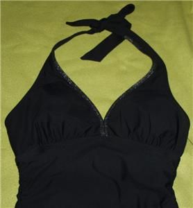 Love Your Assets Sarah Blakley SPANX Black Slimming Swim Suit Dress 
