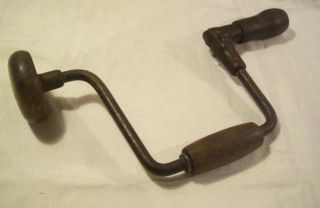 Antique Hand Drill No 1103 Wood Handle Auger Swing