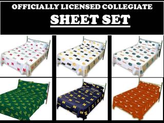 College Sheet Set College Bedding Set Pillow Case s Flat Fitted Sheet 