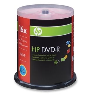 HP Logo 16X Blank DVD R DVDR Recordable Disc Media 4 7GB with Cake Box 