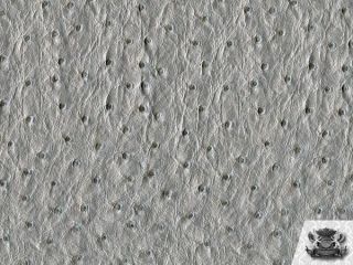 Vinyl Ostrich Emu Silver Upholstery Leather Fabric BTY