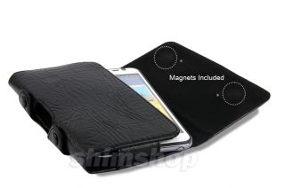 Samsung Galaxy Note 2 II GT N7100 Black Leather Belt Waist Skin Pouch 