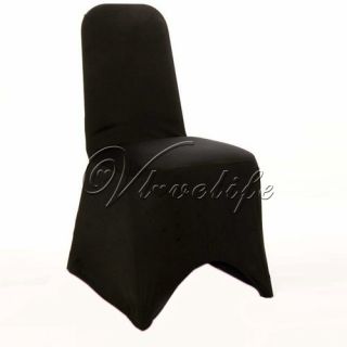 100pcs Black Spandex Lycra Chair Covers Wedding Party