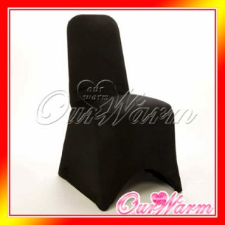 Black Stretch Spandex Chair Cover Lycra Wedding Party