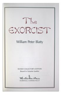 William Peter Blatty Signed Easton Press The Exorcist
