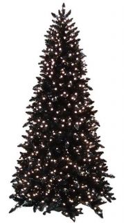 36 Black Christmas Tree Prelit Clear Slim