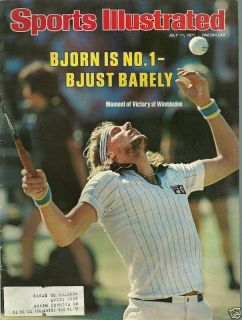 1977 Sports Illustrated Tennis Legend Bjorn Borg