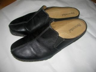 Bjorndal Womens Walking Comfort Mules Clogs Shoes Black Leather Size 7 