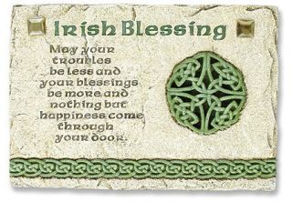 Irish Blessing Wall Plaque with Traditional Irish Prayer Inscribed 