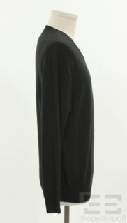 Daniel Bishop Mens Black Cashmere V Neck Sweater Size Medium New 