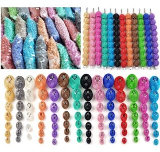   Large Mesh Bling Rondelle Ball Beads Spacer Pick Color Size