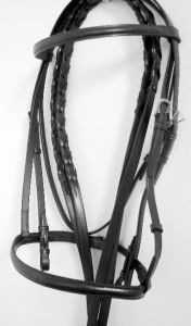 Black English Horse Event Quality Bridle and Reins New