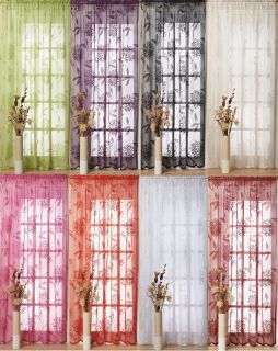 Bridget Floral Curtain Panel Net Lace not Voile