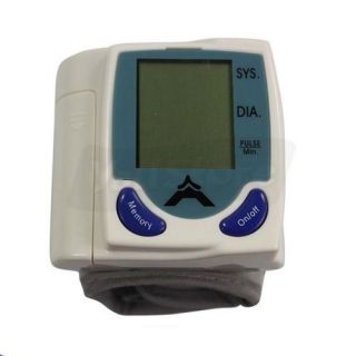 New Wrist Cuff LCD Digital Blood Pressure Pulse Monitor