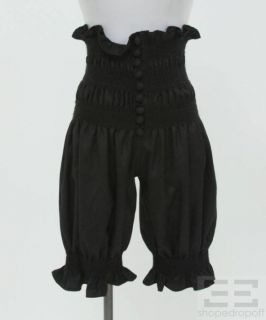 Tao Comme des Garcons Black Wool Smocked Bloomer Pants Size M