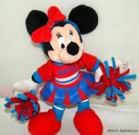 New Disney Plush Stuffed Minnie Mouse Cheerleader 10in