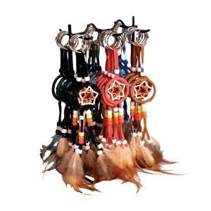 Wholesale Lot of 36 Assorted Keychain Dream Catchers w/Display