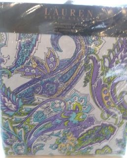 Ralph Lauren Blue Paisley Shower Curtain New in Package