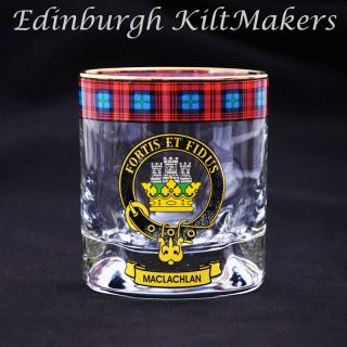 MacDonald Clan Crested Whisky Glass Tartan Whisky Glasses