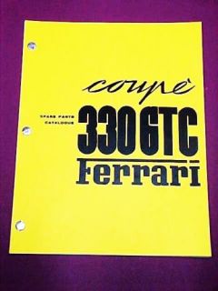 Ferrari 330 Spare Parts Manual Catalogue GTC FAF Repro