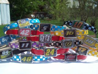 NASCAR Racing Any Driver Charm Bracelet Handmade U Pick Color